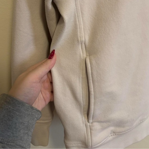 Athleta Cream Quarter-Zip Sweatshirt - Picture 7 of 7